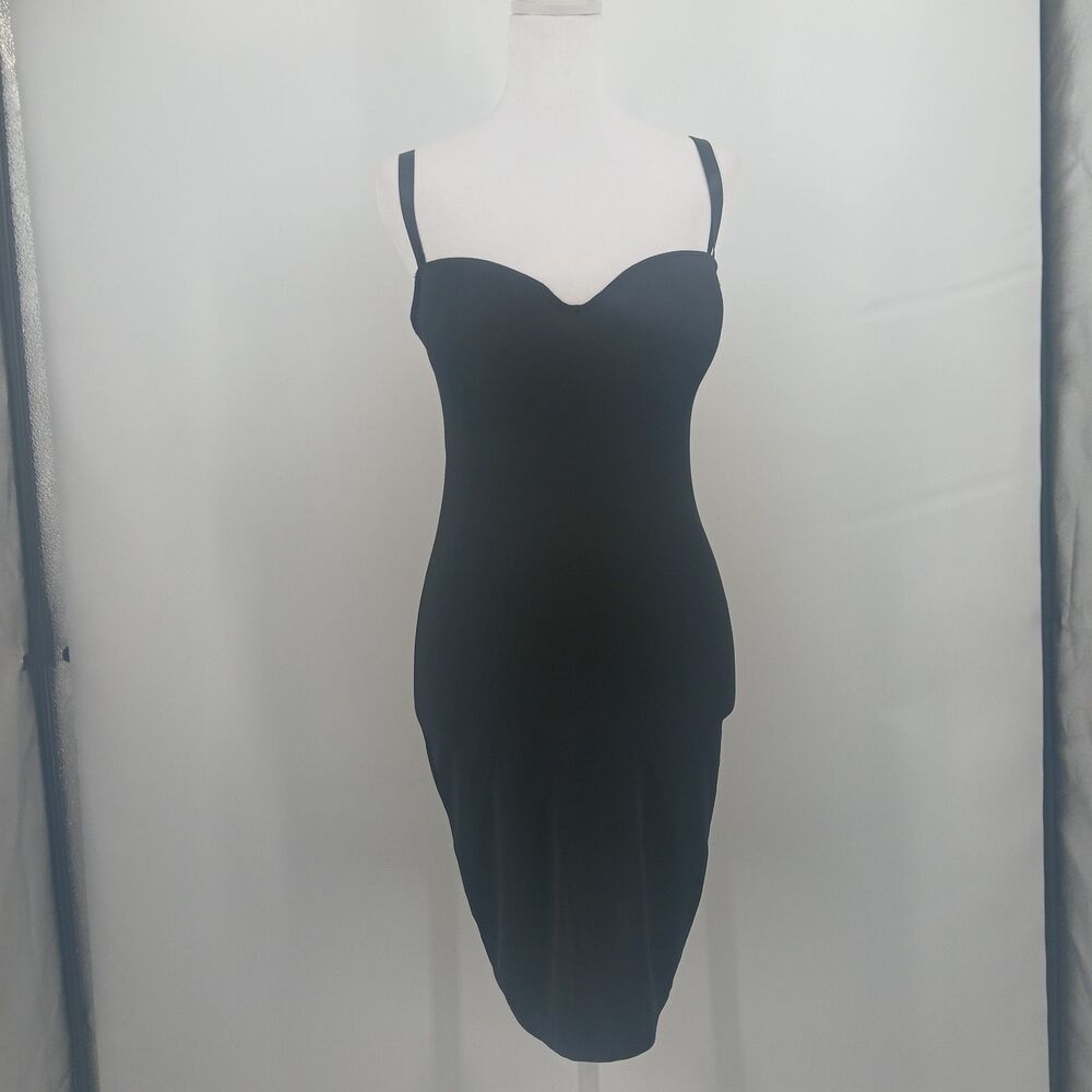 womens plus size 1X heavenly shapewear black slip dress smoothing underwear